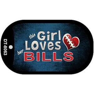 This Girl Loves Her Bills Dog Tag Necklace NFL Super Bowl Allen Buffalo